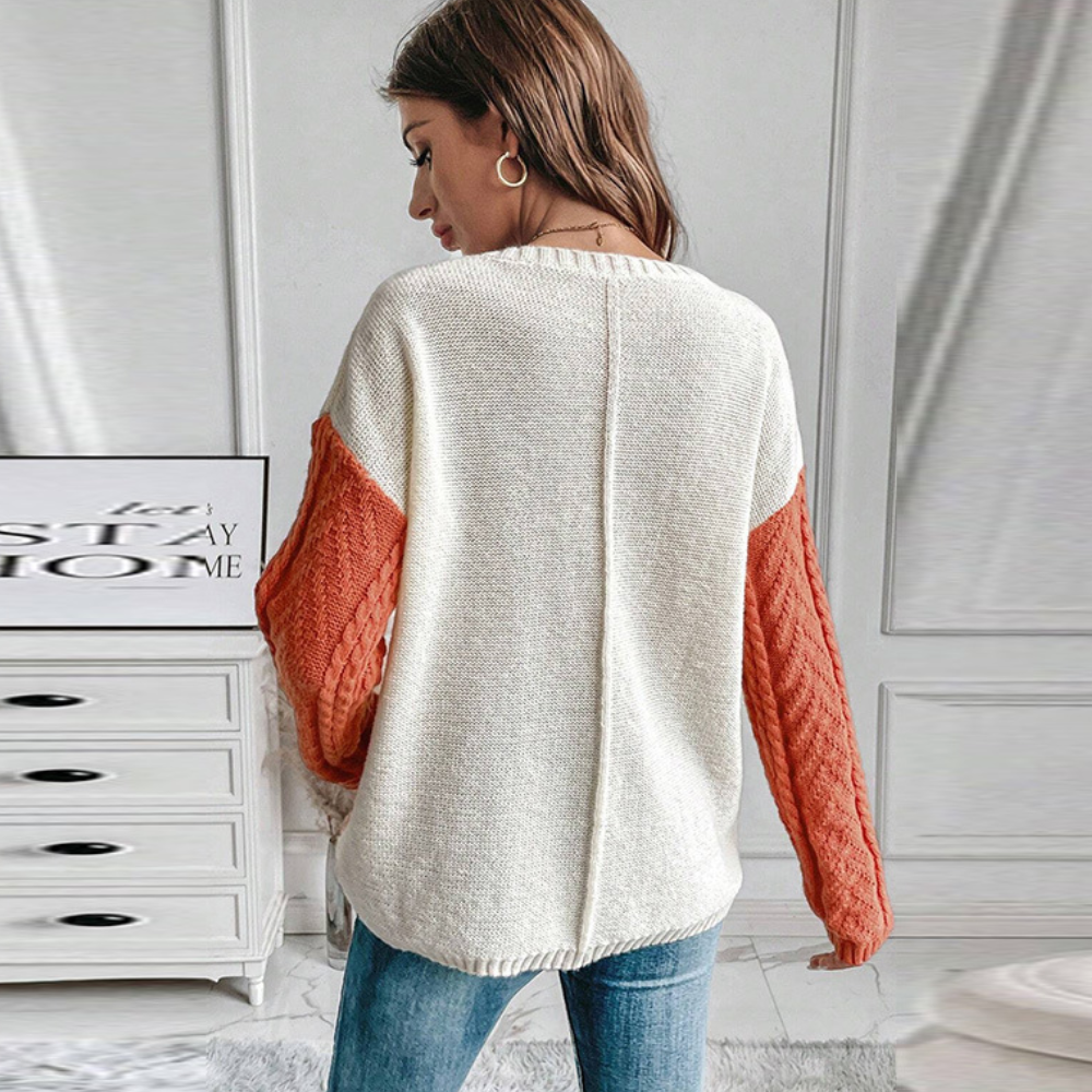 Lorna - Modieuze Sweater met druppelschouder