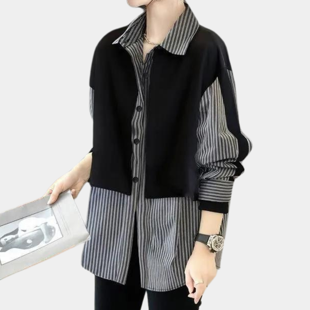 Eilidh - Trendy gestreepte longsleeve shirt voor vrouwen