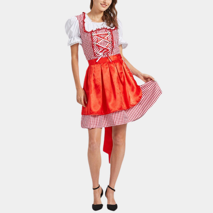 Rowena - Dames retro Oktoberfest dirndl jurk