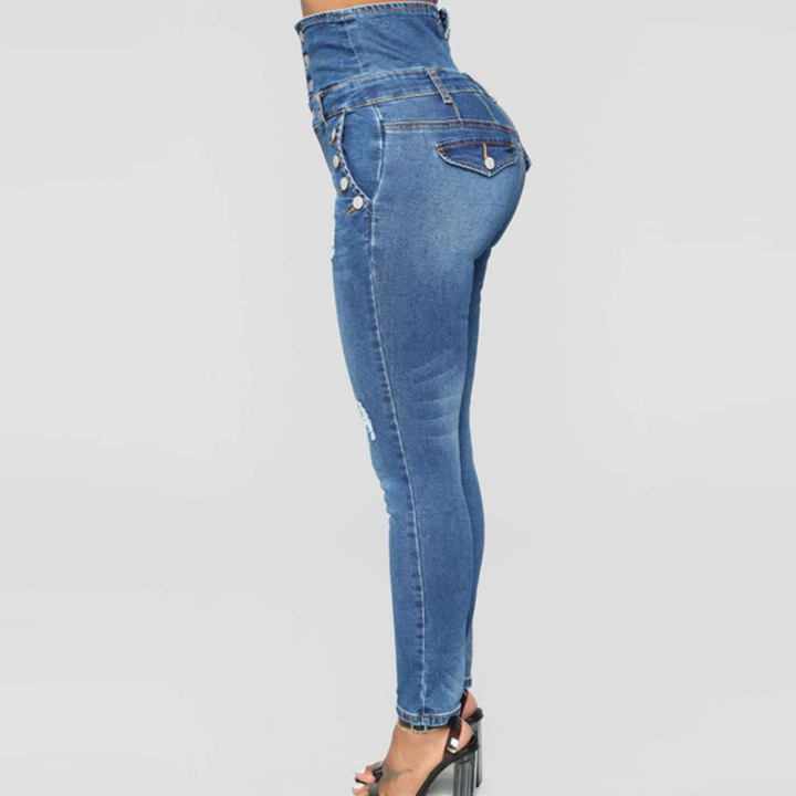 Nola - Dames High Waisted Skinny Broek