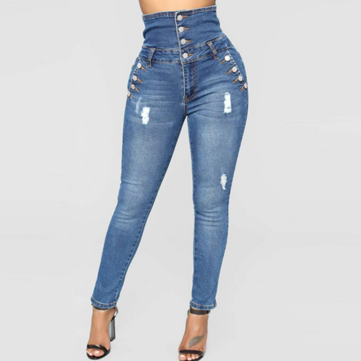 Nola - Dames High Waisted Skinny Broek