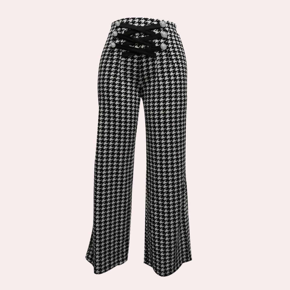 Zahara - Moderne houndstooth damesbroek