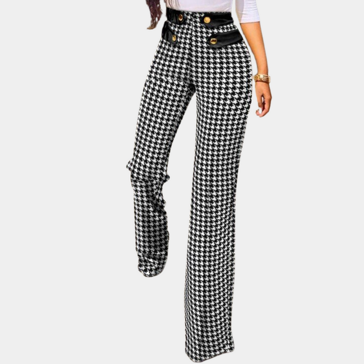 Zahara - Moderne houndstooth damesbroek