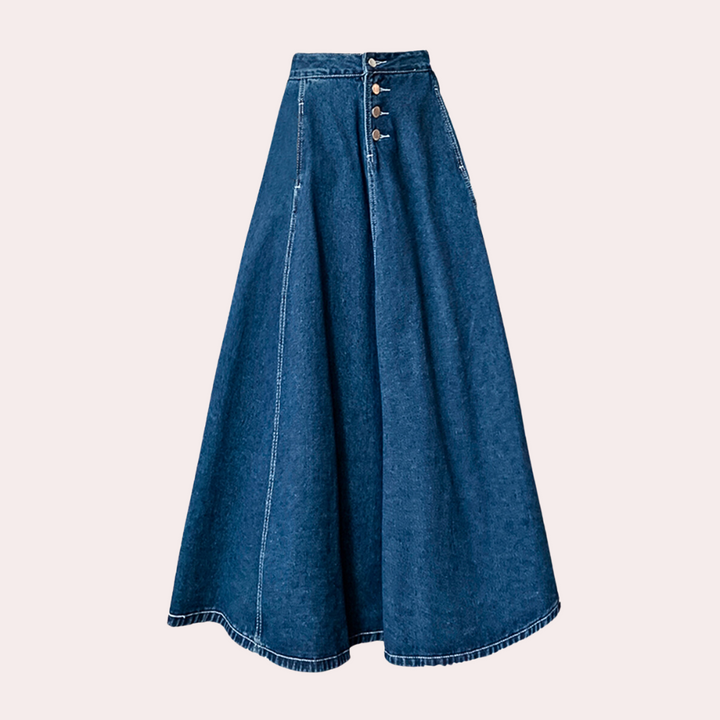 Polyxena - Stijlvolle Lange Denim Rok voor dames