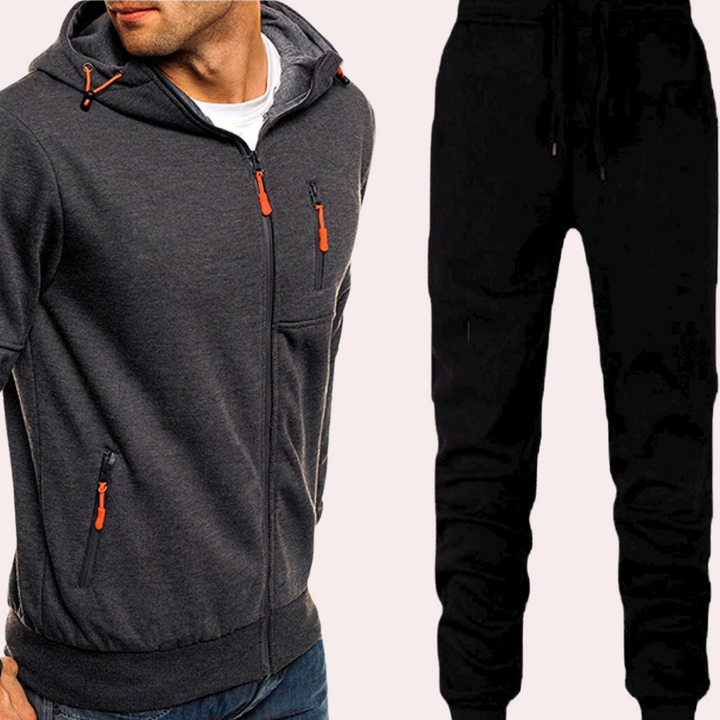 Plat - Comfortabele Hoodie en Broek Set voor Heren