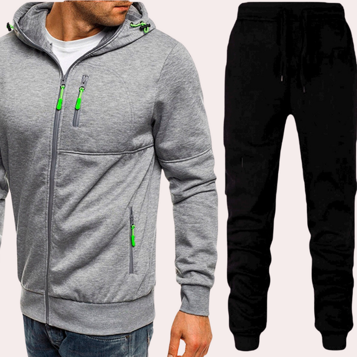 Plat - Comfortabele Hoodie en Broek Set voor Heren