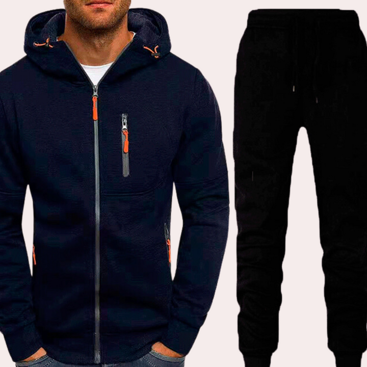 Plat - Comfortabele Hoodie en Broek Set voor Heren