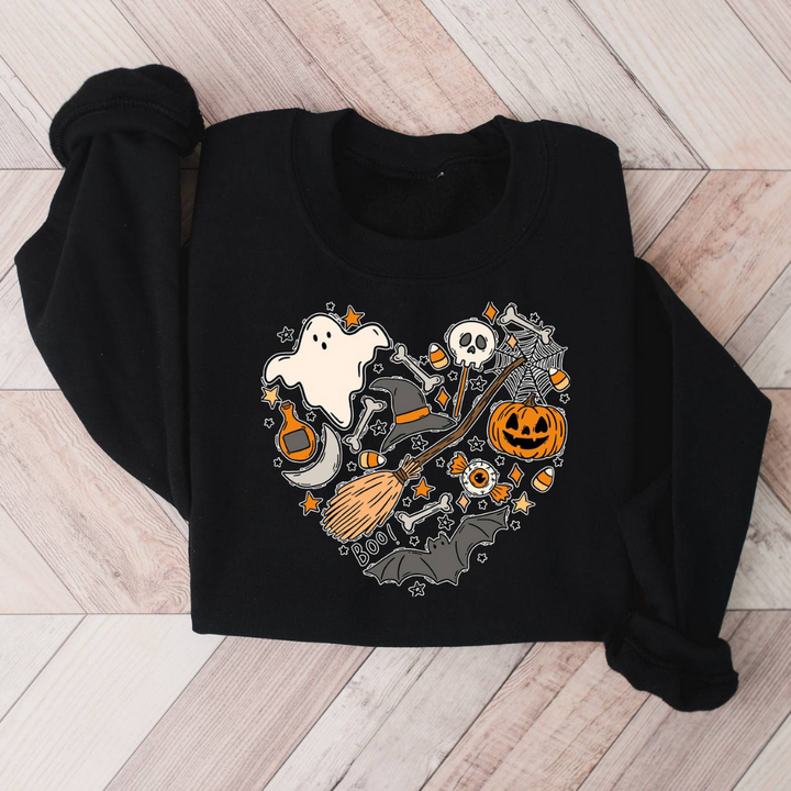 Emese - Casual ruimvallend Halloween-sweatshirt voor dames