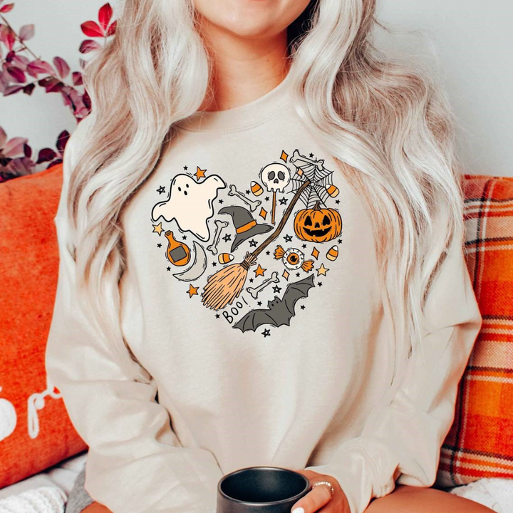 Emese - Casual ruimvallend Halloween-sweatshirt voor dames