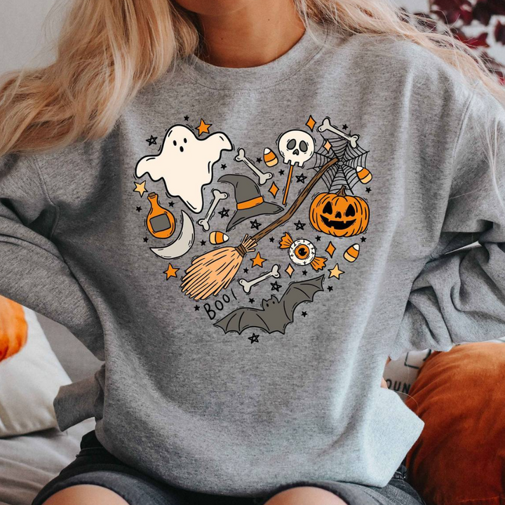 Emese - Casual ruimvallend Halloween-sweatshirt voor dames