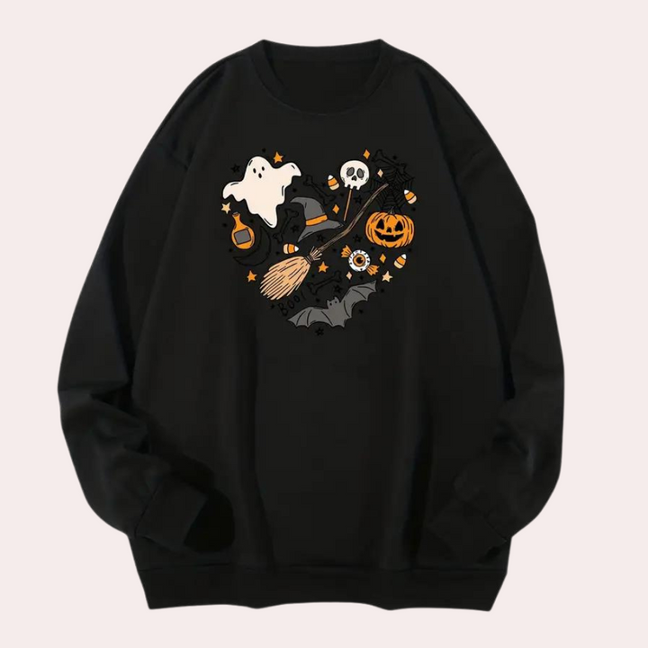 Emese - Casual ruimvallend Halloween-sweatshirt voor dames