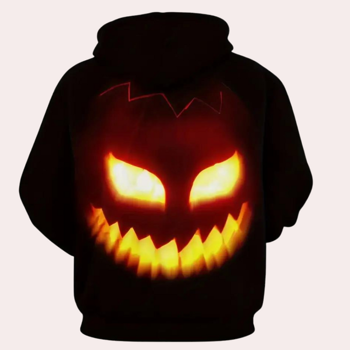 Marton - Stijlvolle halloween pompoen hoodie voor heren