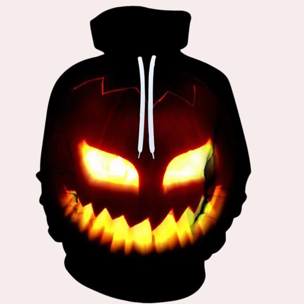 Marton - Stijlvolle halloween pompoen hoodie voor heren