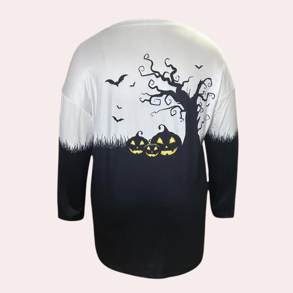 Nikolett - Griezelig Stylish Halloween Sweatshirt voor dames