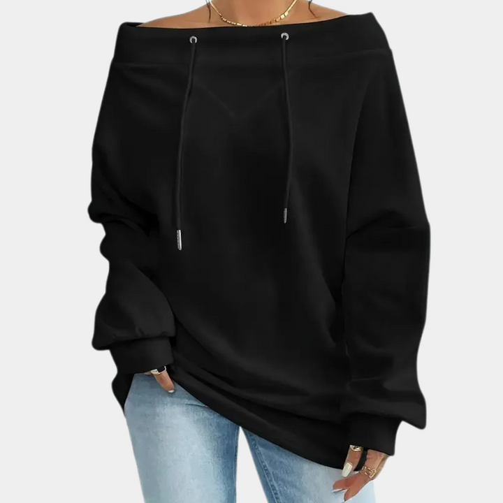 EDNA - Stijlvol Schouderloos Sweatshirt voor Dames