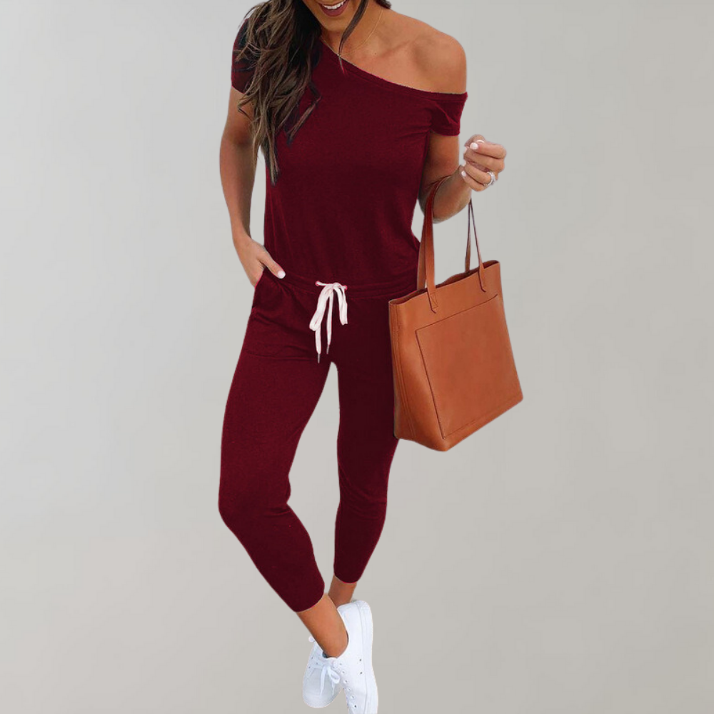 Damesjumpsuit met trekkoord