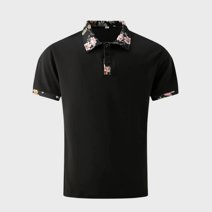 Herenpoloshirt met bloemenprint