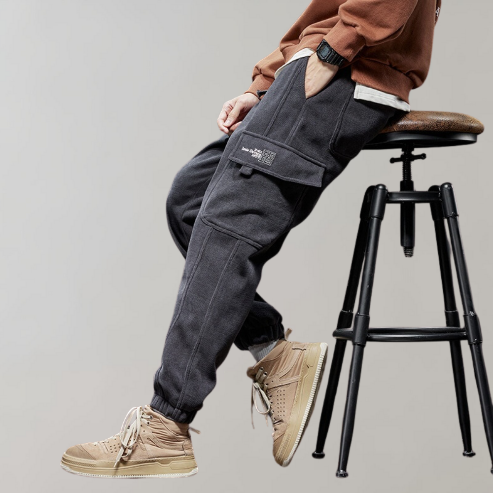 Casual corduroy cargo broek voor heren