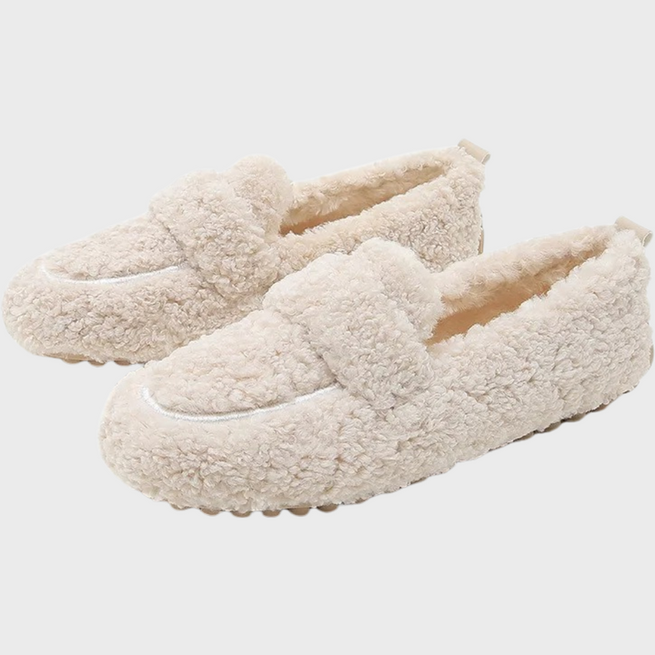 Zachte pluche damesloafers